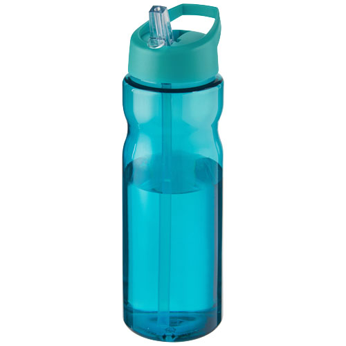 Bouteille de sport à couvercle 650ml personnalisée H2O Active® Base Vert eau et Vert eau